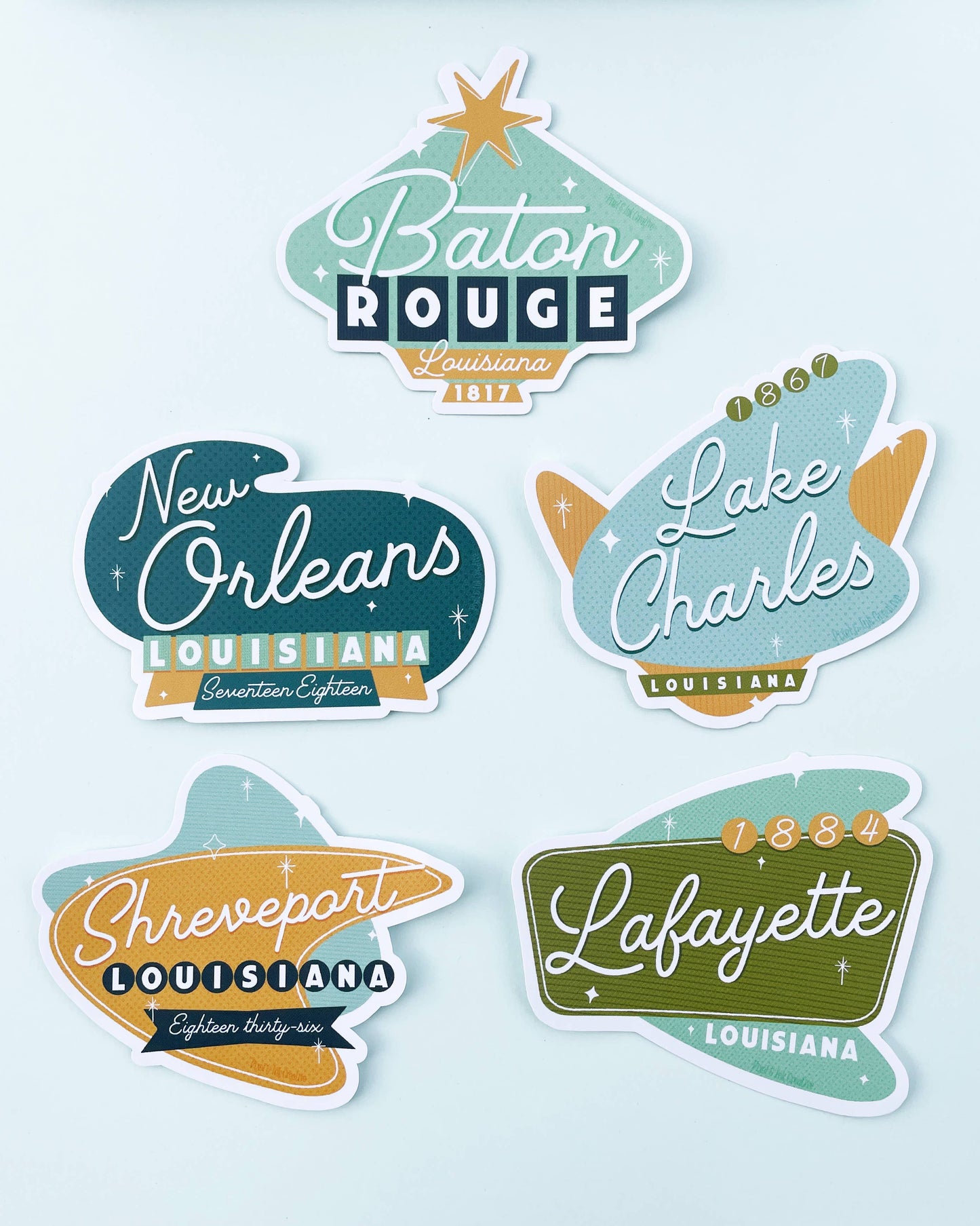 Lake Charles Louisiana Sticker - Once Upon A Sign