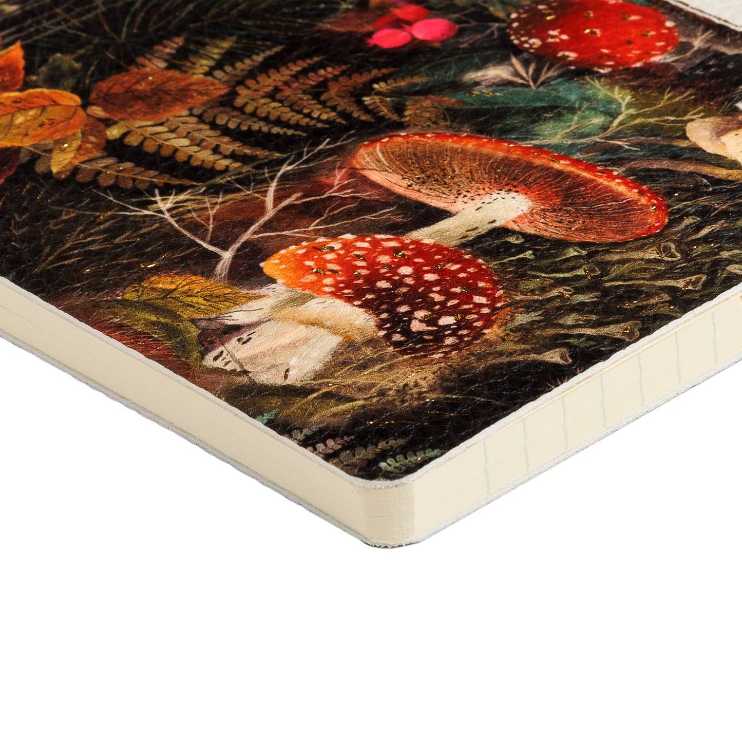 Forest Mushrooms-Vegan Leather A5 Notebook