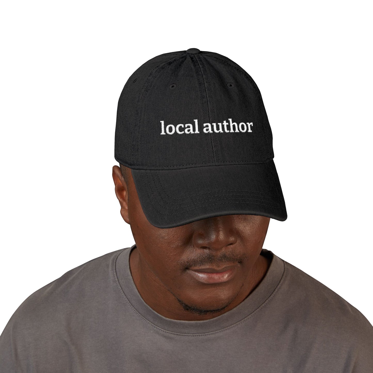 Local Author Denim Hat — Embroidered "Local Author" Cap