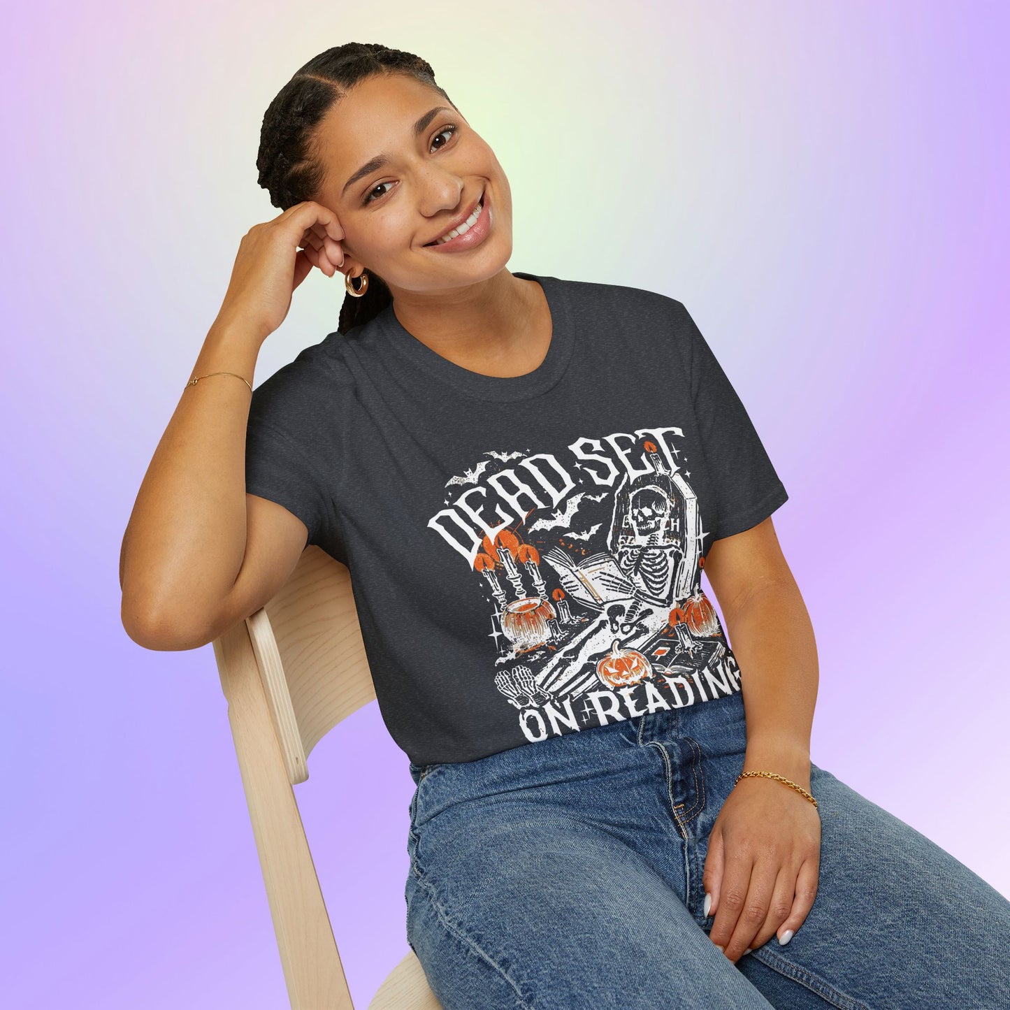 Dead Set on Reading - Book Lover Unisex T-Shirt