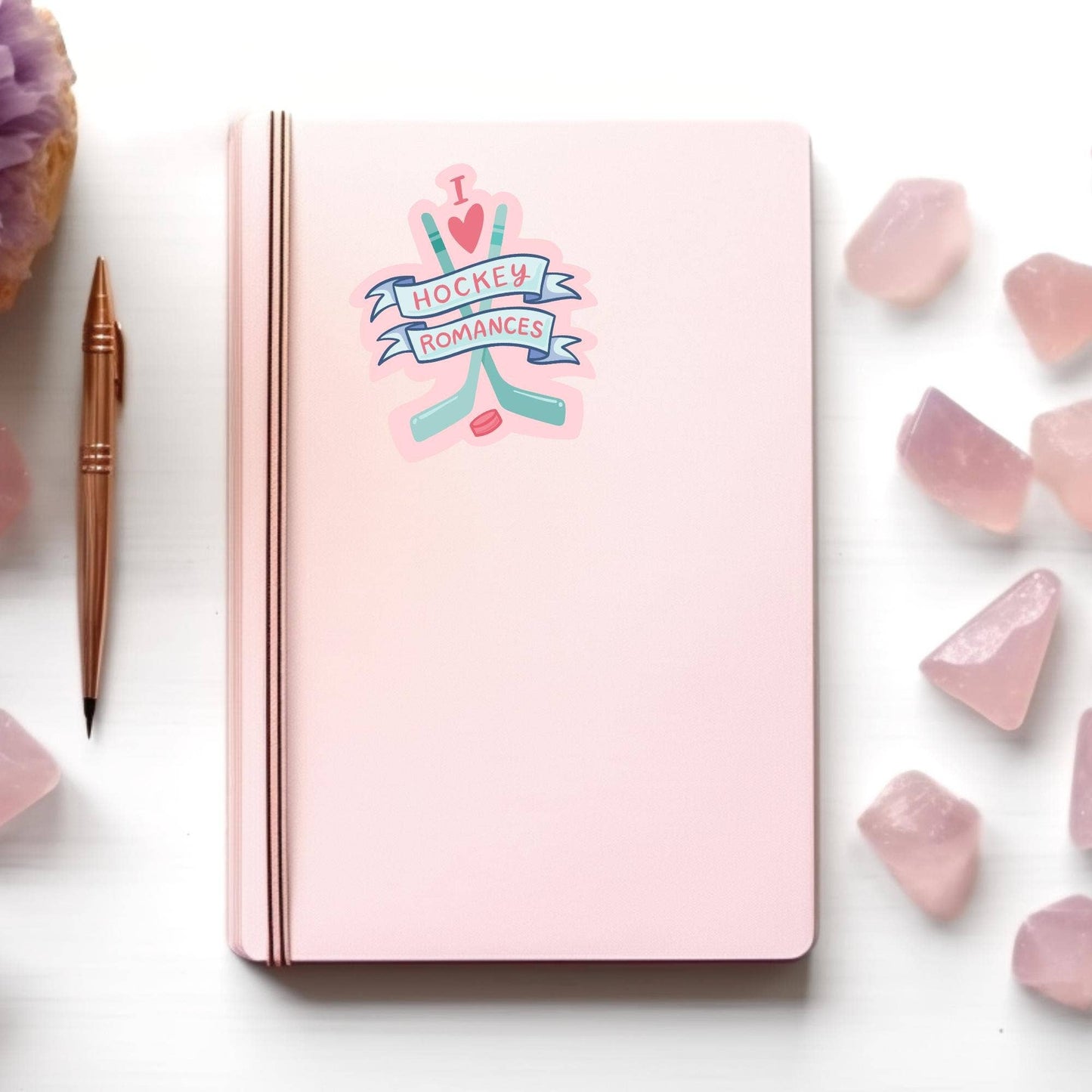 I Love Hockey Romances Sticker