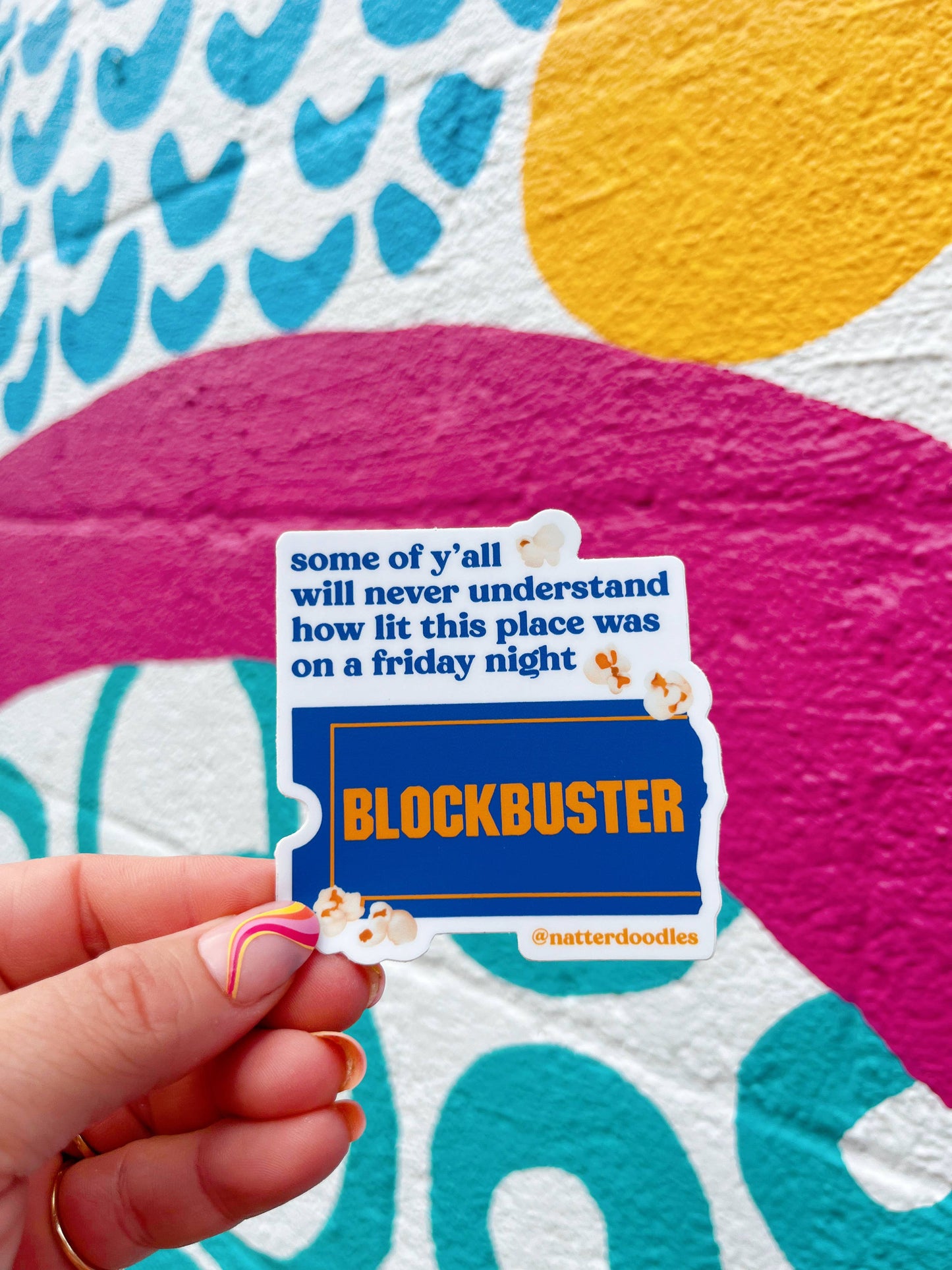 Blockbuster Video on a Friday Night Nostalgia Vinyl Sticker