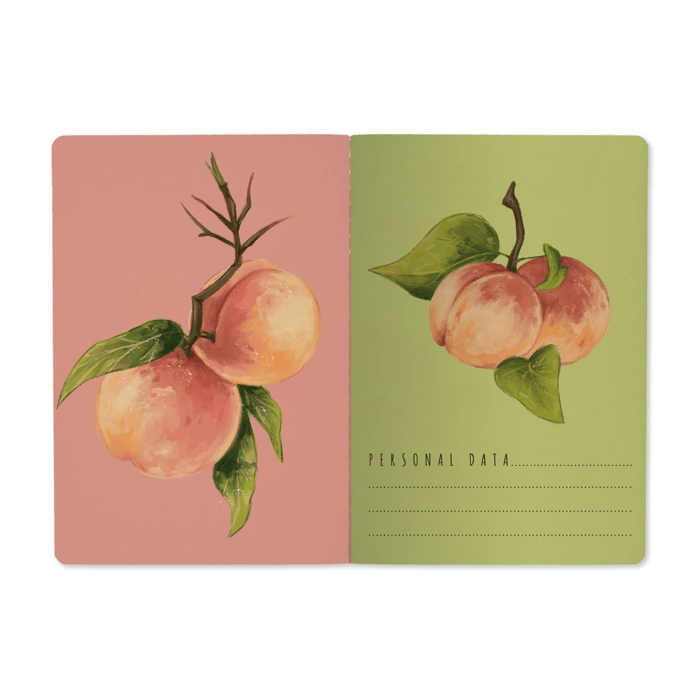 Peaches on the Tree - A5 Notebook