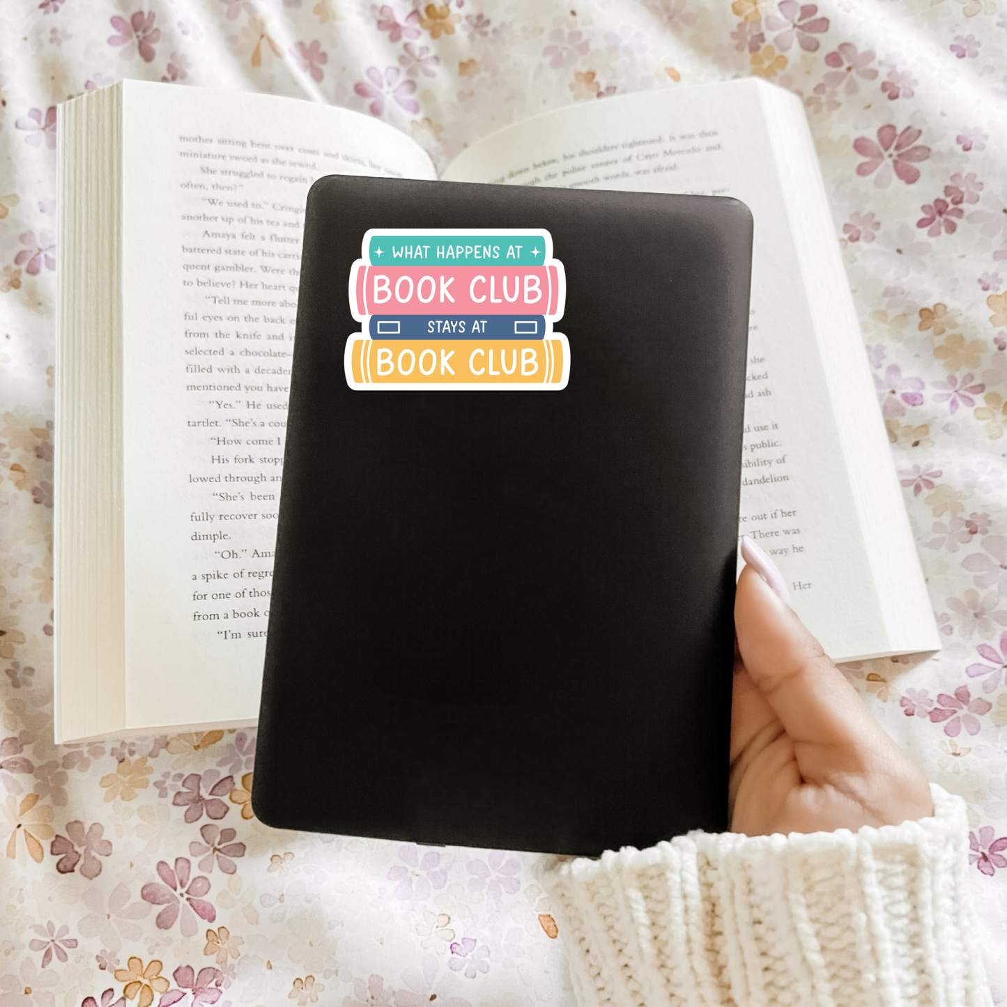 What Happens at Book Club Sticker