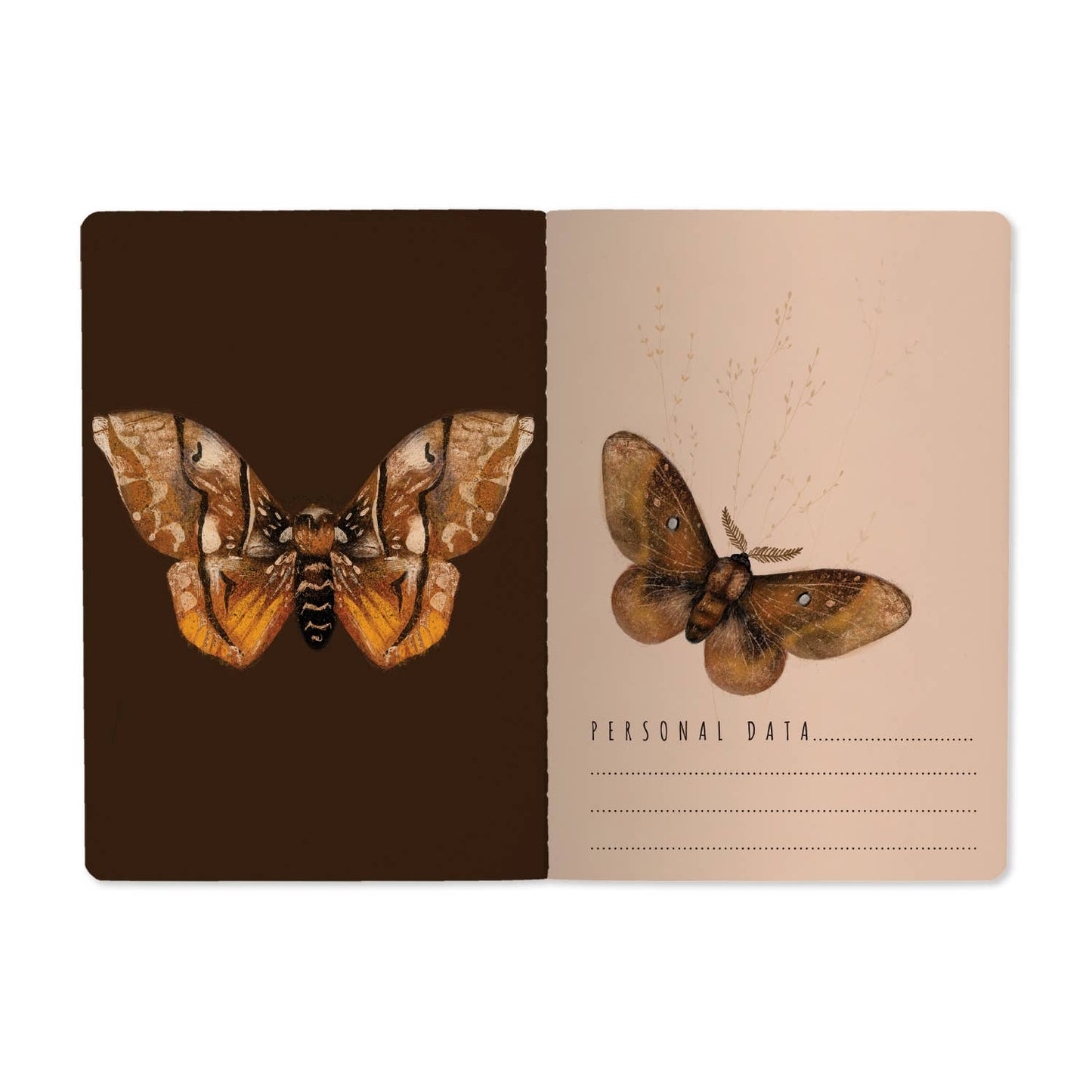 Butterflies on Blush - A5 Notebook