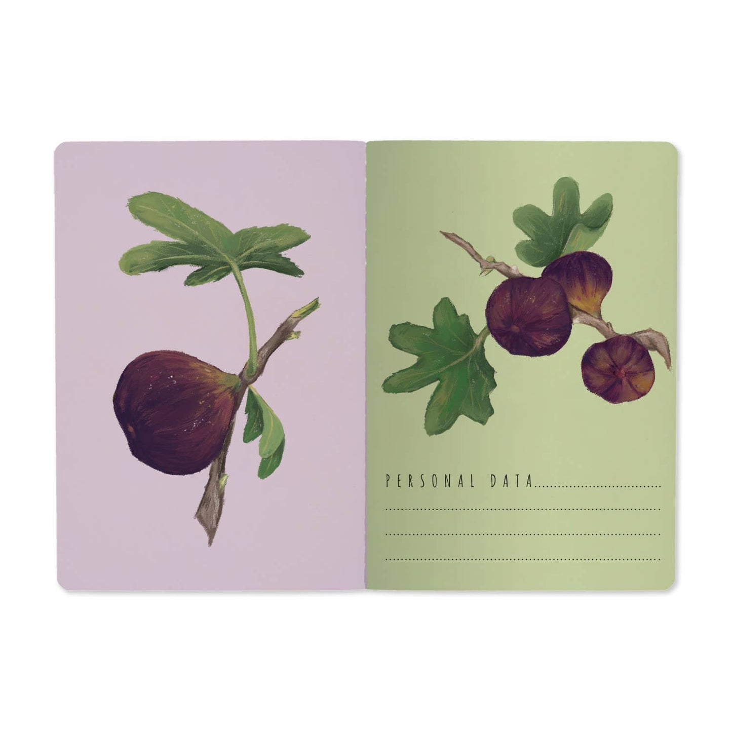 Figs on White - A5 Notebook