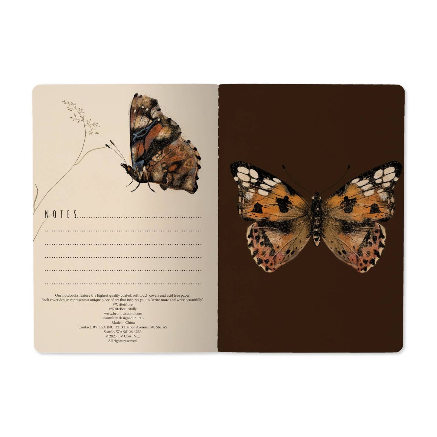 Butterflies on Blush - A5 Notebook