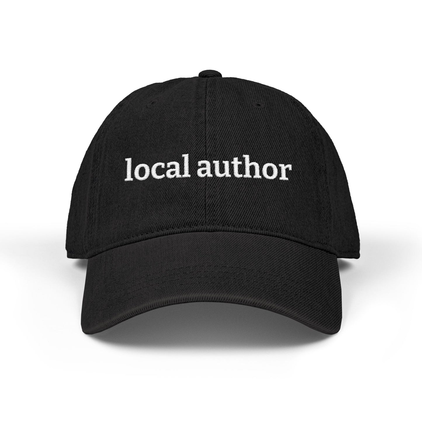 Local Author Denim Hat — Embroidered "Local Author" Cap