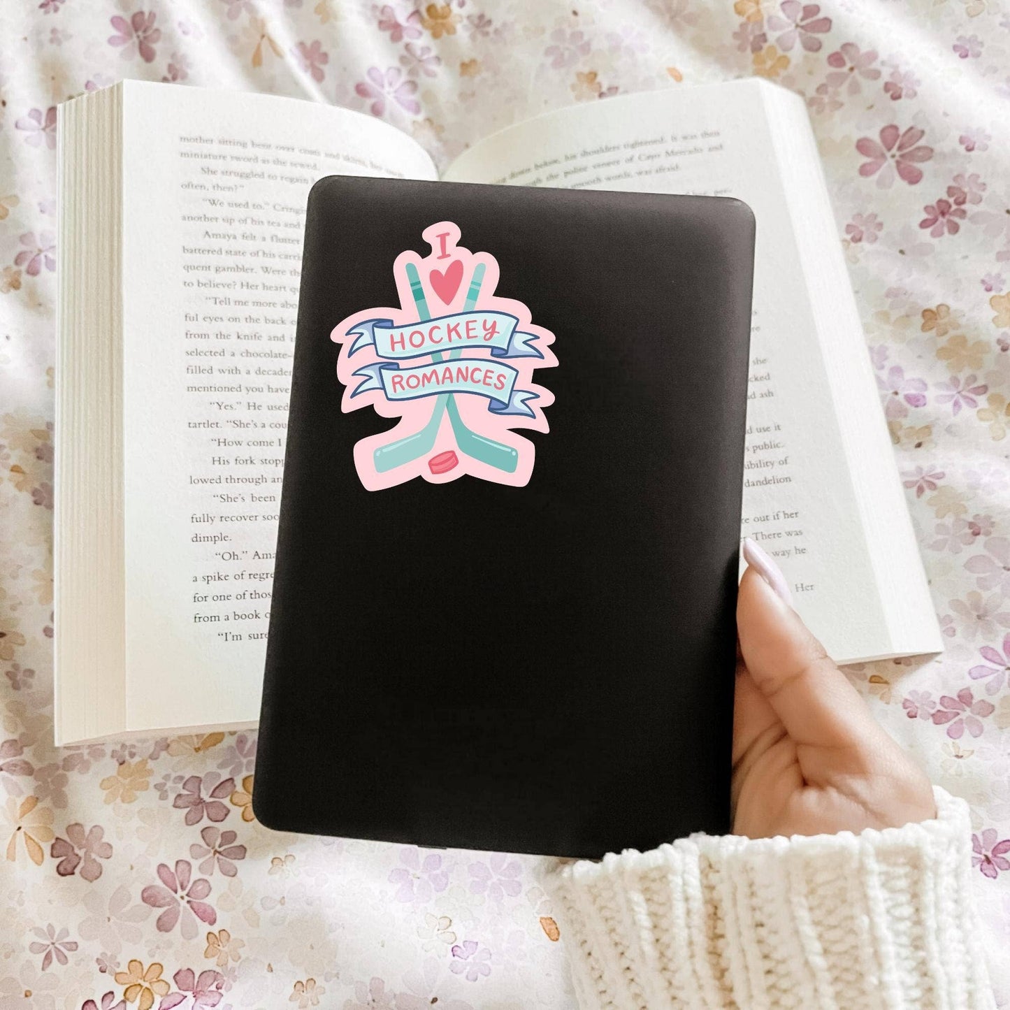 I Love Hockey Romances Sticker