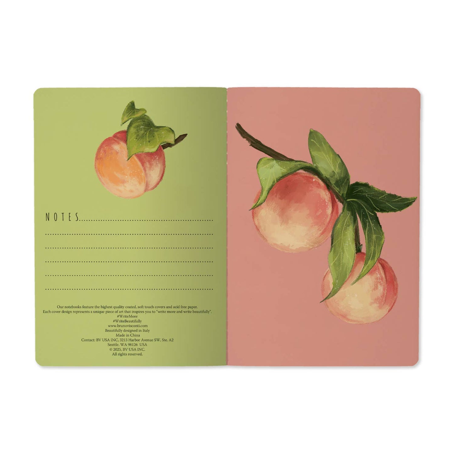 Peaches on the Tree - A5 Notebook