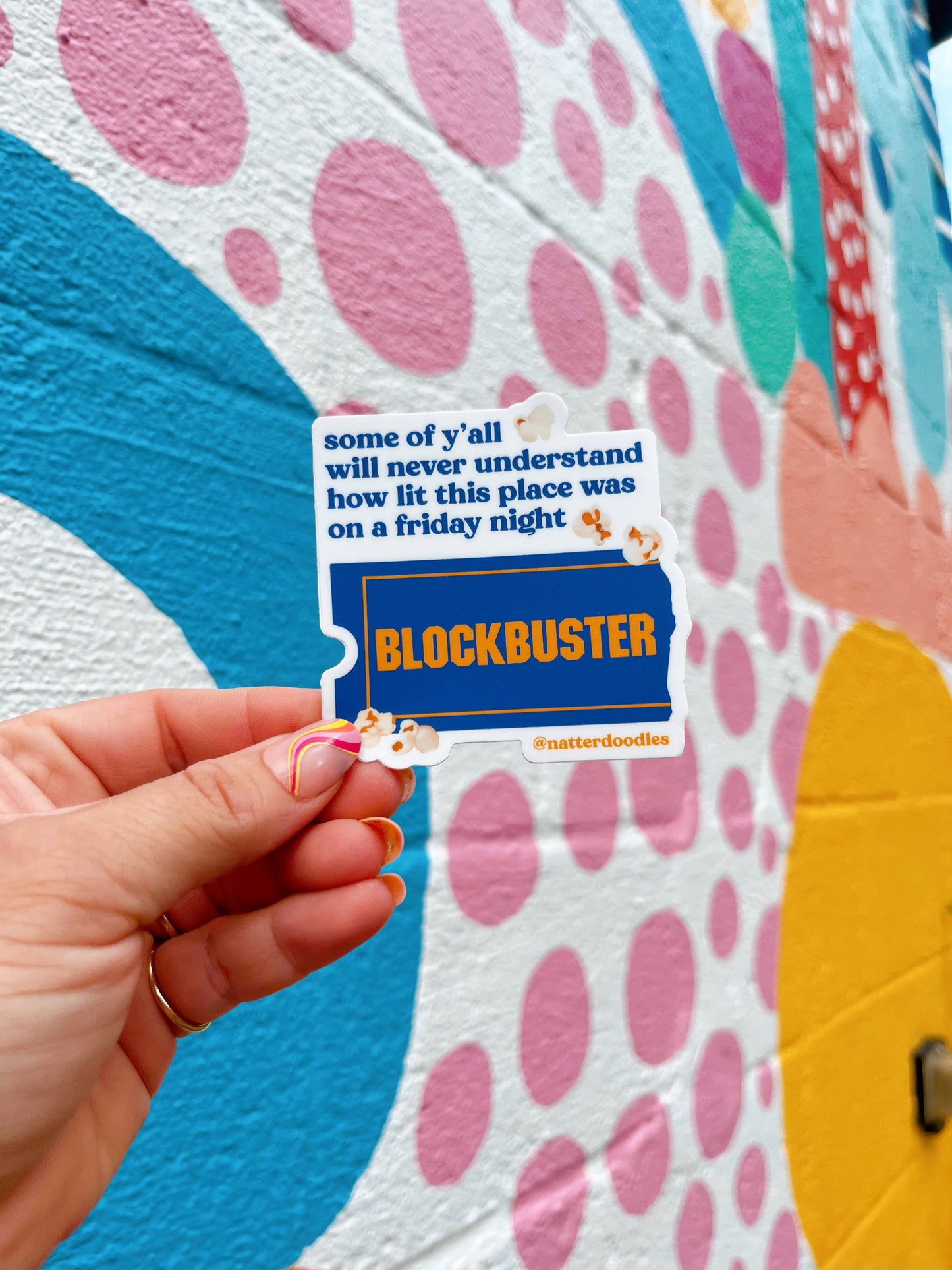 Blockbuster Video on a Friday Night Nostalgia Vinyl Sticker