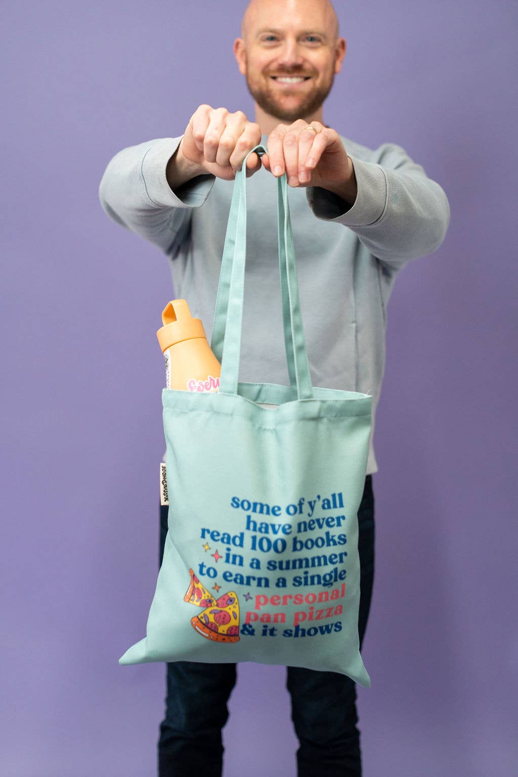 Personal Pan Pizza Summer Reading 90s Kid Nostalgia Tote Bag